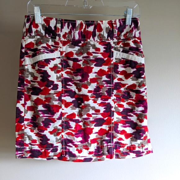 Red And Purple Pattern pencil skirt - Picture 1 of 3